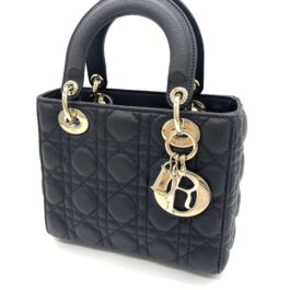 Christian Dior Small My ABCDior Lady Dior Black in Caviar Cannage Leather