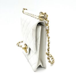 Chanel Small Chic Pearls Quilted Goatskin Flap Bag