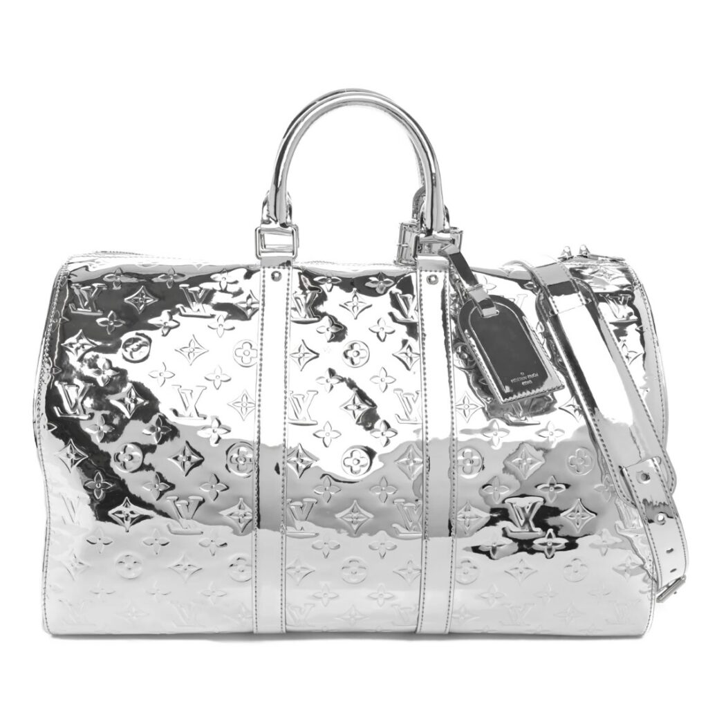 Louis vuitton Monogram Mirror Keepall Bandouliere 45 Silver