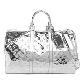 Louis vuitton Monogram Mirror Keepall Bandouliere 45 Silver