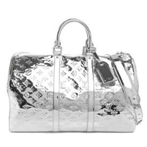 Louis vuitton Monogram Mirror Keepall Bandouliere 45 Silver