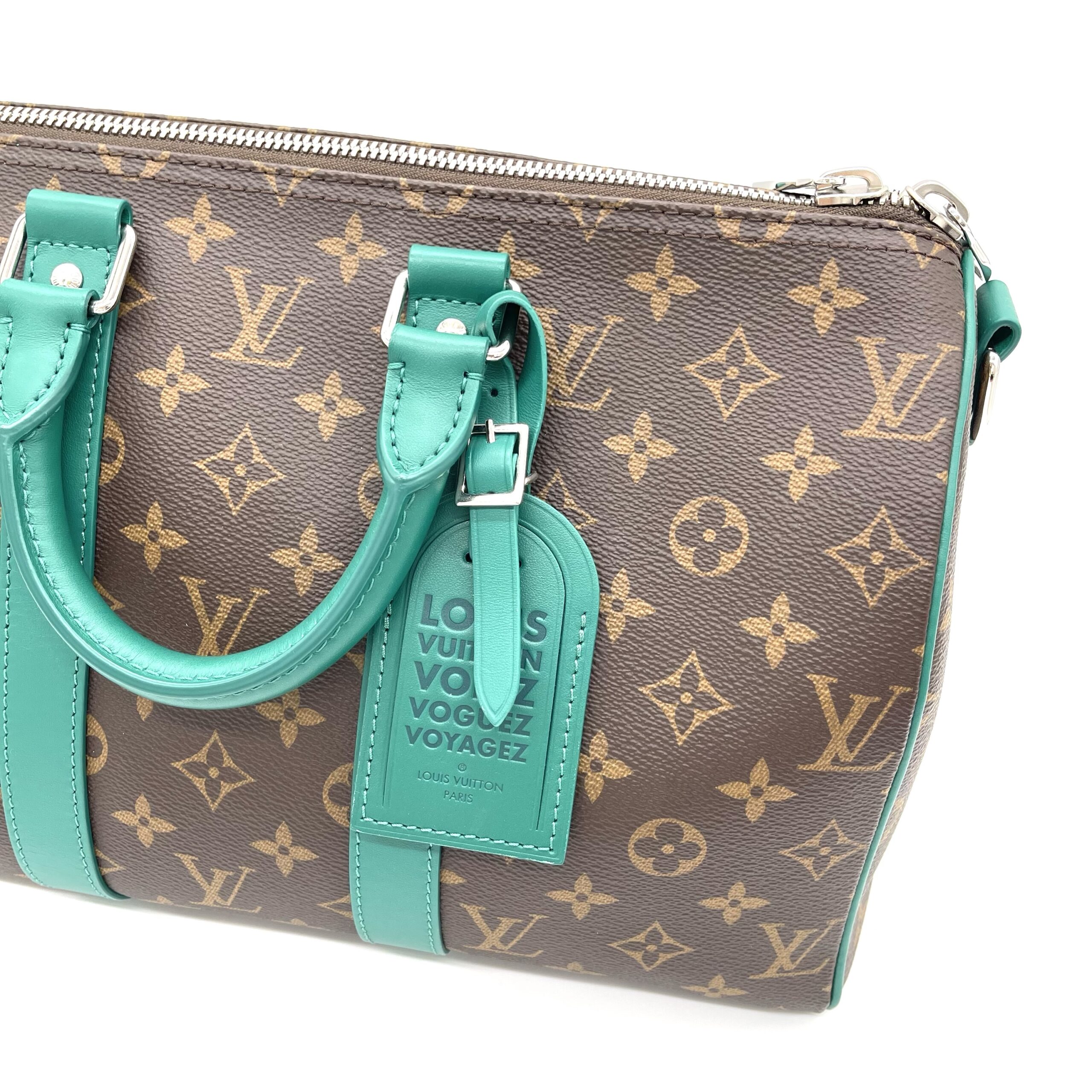 Louis Vuitton Monogram Macassar Keepall Bandoulière 35 Borneo Green - Image 2