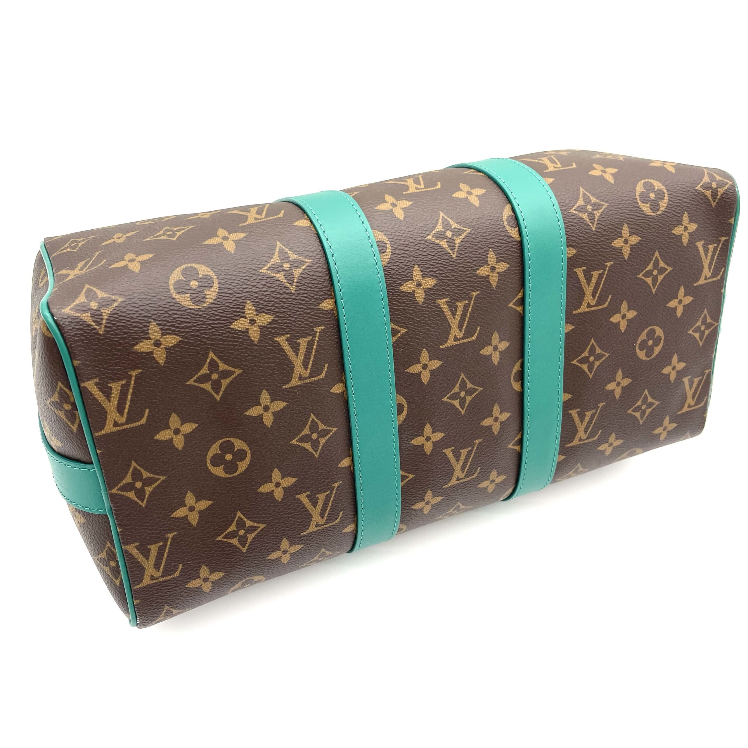 Louis Vuitton Monogram Macassar Keepall Bandoulière 35 Borneo Green - Image 5