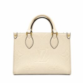 Louis Vuitton OnTheGo PM Monogram Empreinte Leather Crème Beige