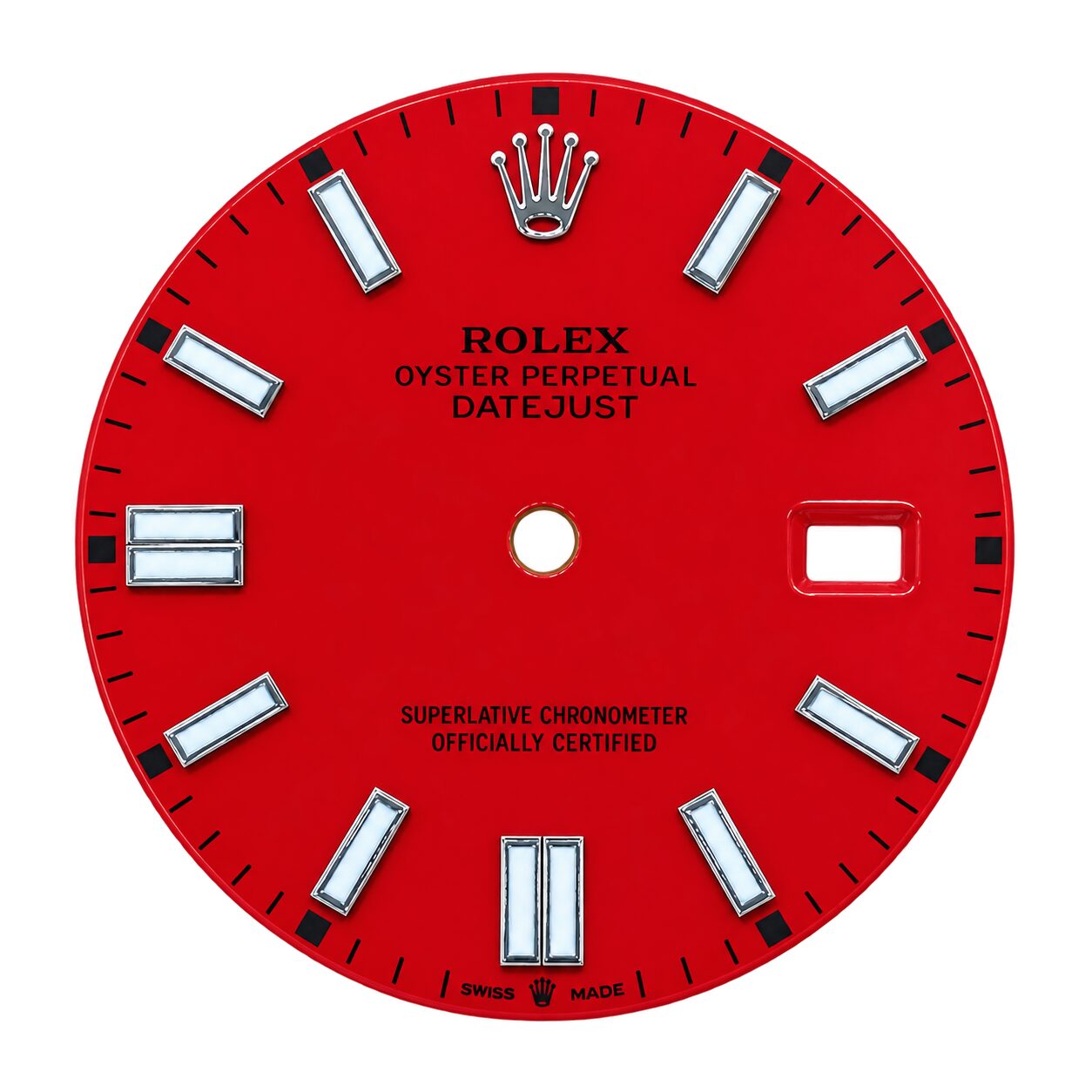 Rolex Oyster Perpetual Date Just Red Dial With Date 36mm