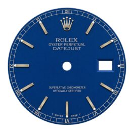 Guaranteed Authentic Rolex Oyster Perpetual Datejust With Date Model 16220 Superlative Chronometer Officially Certified Swiss Made Dark Blue Dial 36mm