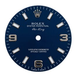 Guaranteed Authentic Rolex Oyster Perpetual Air-King Model 14010 Superlative Chronometer Officially Certified Swiss Made Dark Blue Dial 34mm