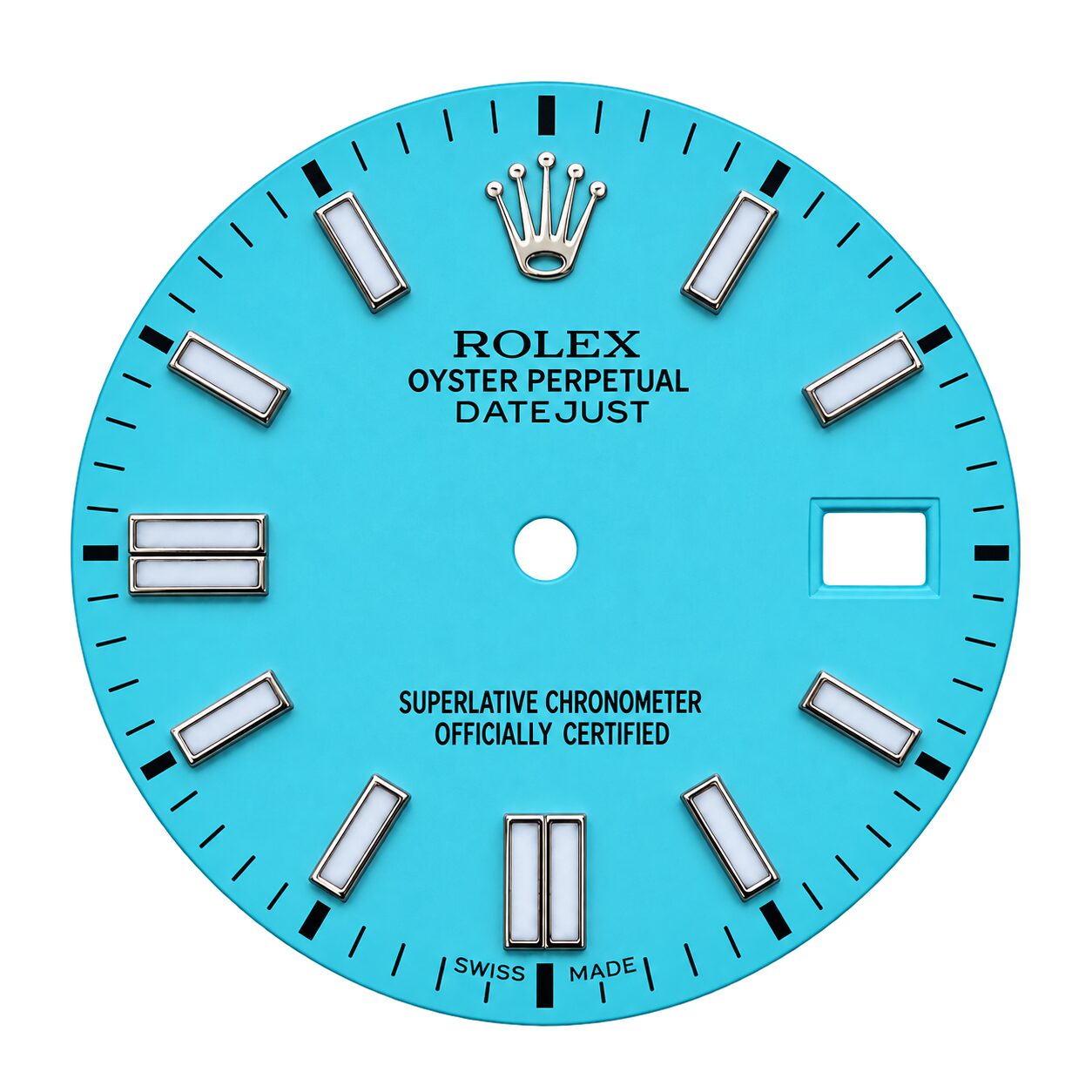 Rolex Oyster Perpetual Date Just Sky Blue Dial With Date 36mm