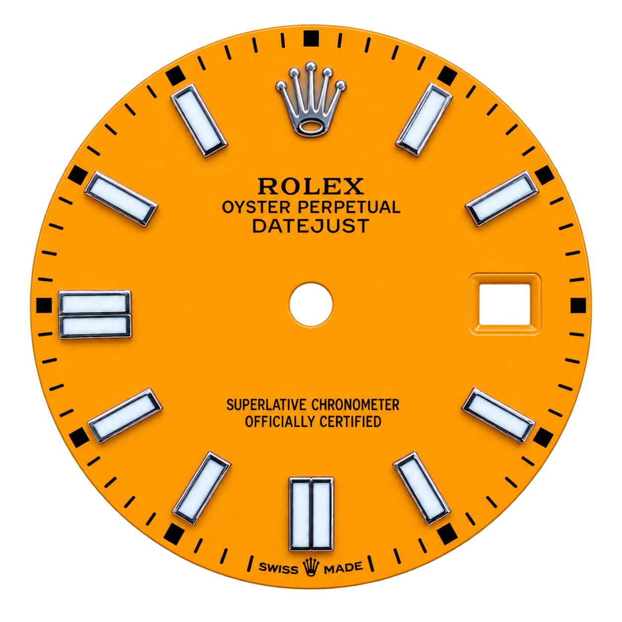 Rolex Oyster Perpetual Date Just Bright Orange Dial With Date 36mm