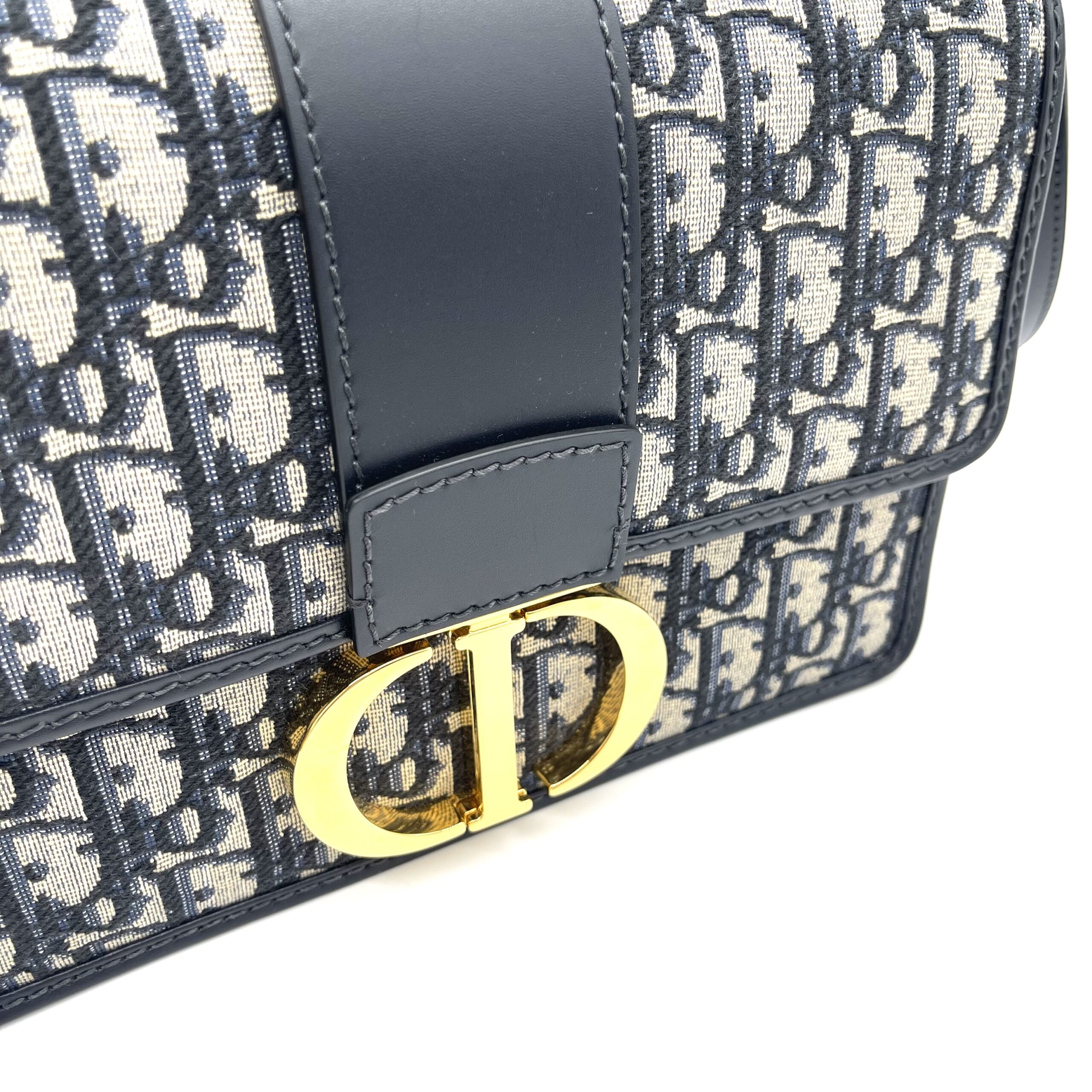 Dior 30 Montaigne Bag / Blue Dior Oblique Jacquard - Image 2