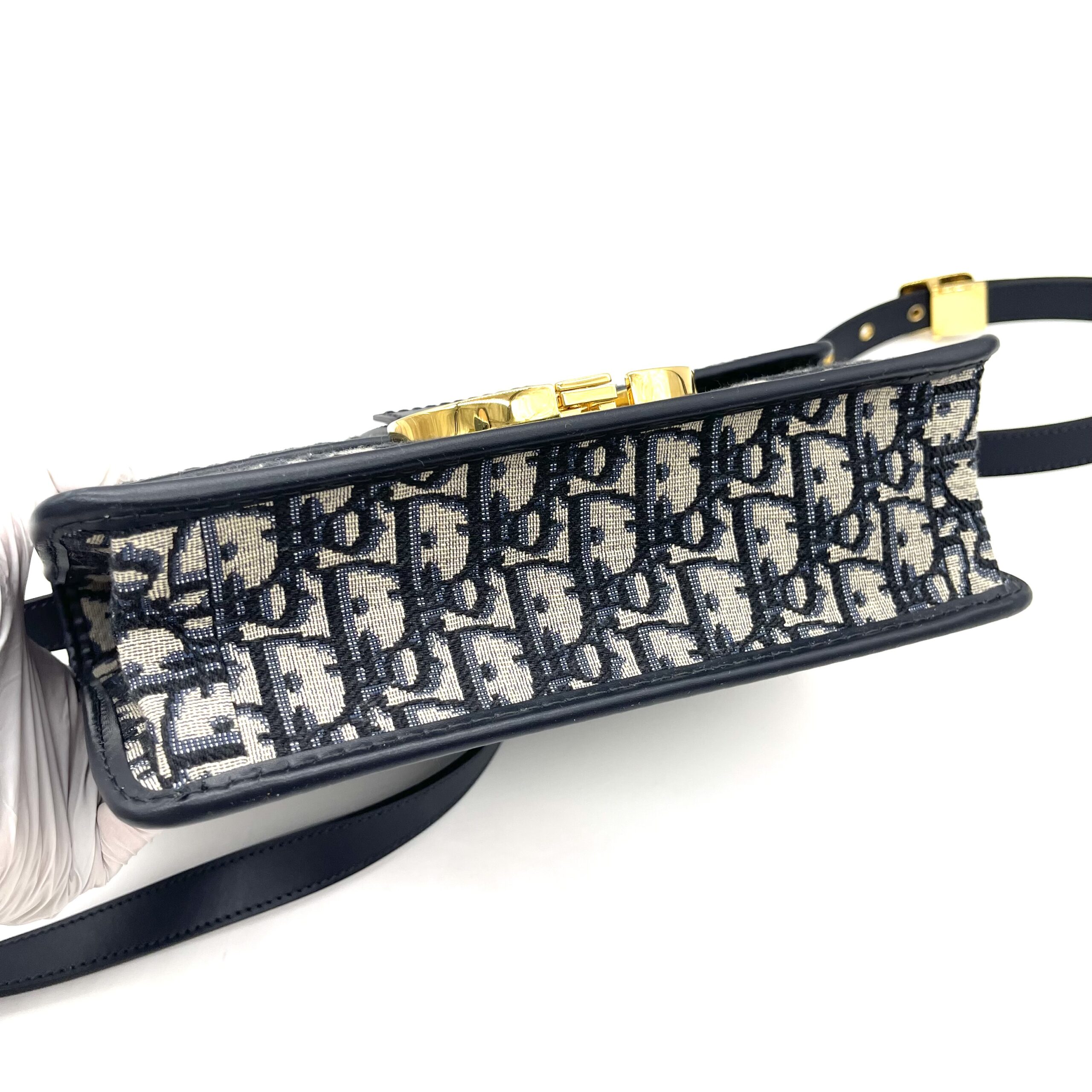 Dior 30 Montaigne Bag / Blue Dior Oblique Jacquard - Image 5
