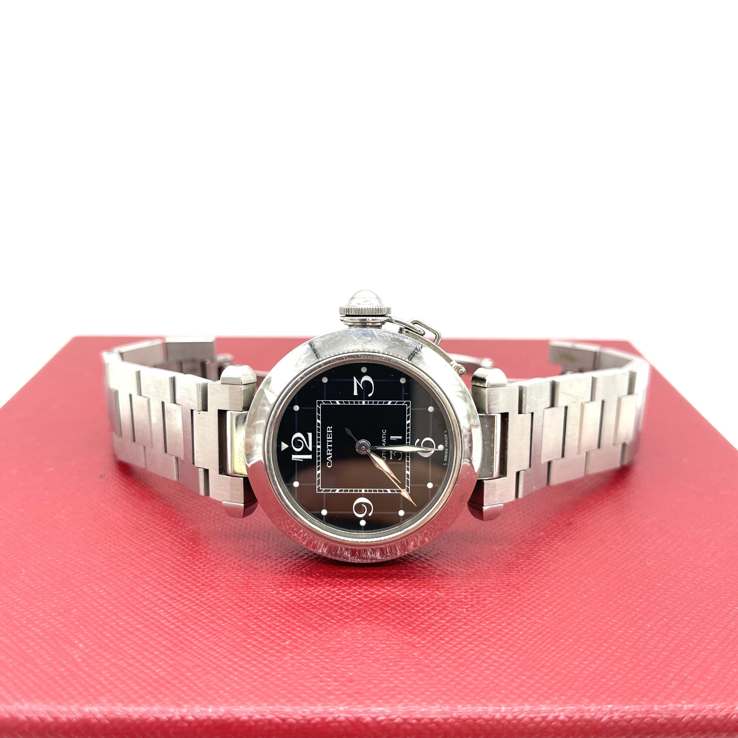 Cartier Pasha C 35mm Automatic Black Dial Stainless Steel Watch - Image 2