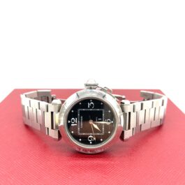 Cartier Pasha C 35mm Automatic Black Dial Stainless Steel Watch