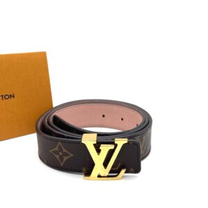 Louis Vuitton LV Initiales 30mm Reversible Belt – Monogram / Rose Ballerine