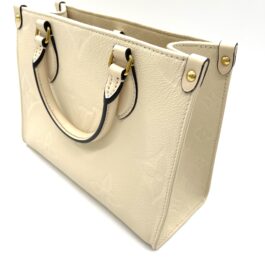 Louis Vuitton OnTheGo PM Monogram Empreinte Leather Crème Beige