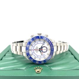 Rolex Yacht-Master II 44mm Stainless Steel White Dial Blue Ceramic Bezel 116680