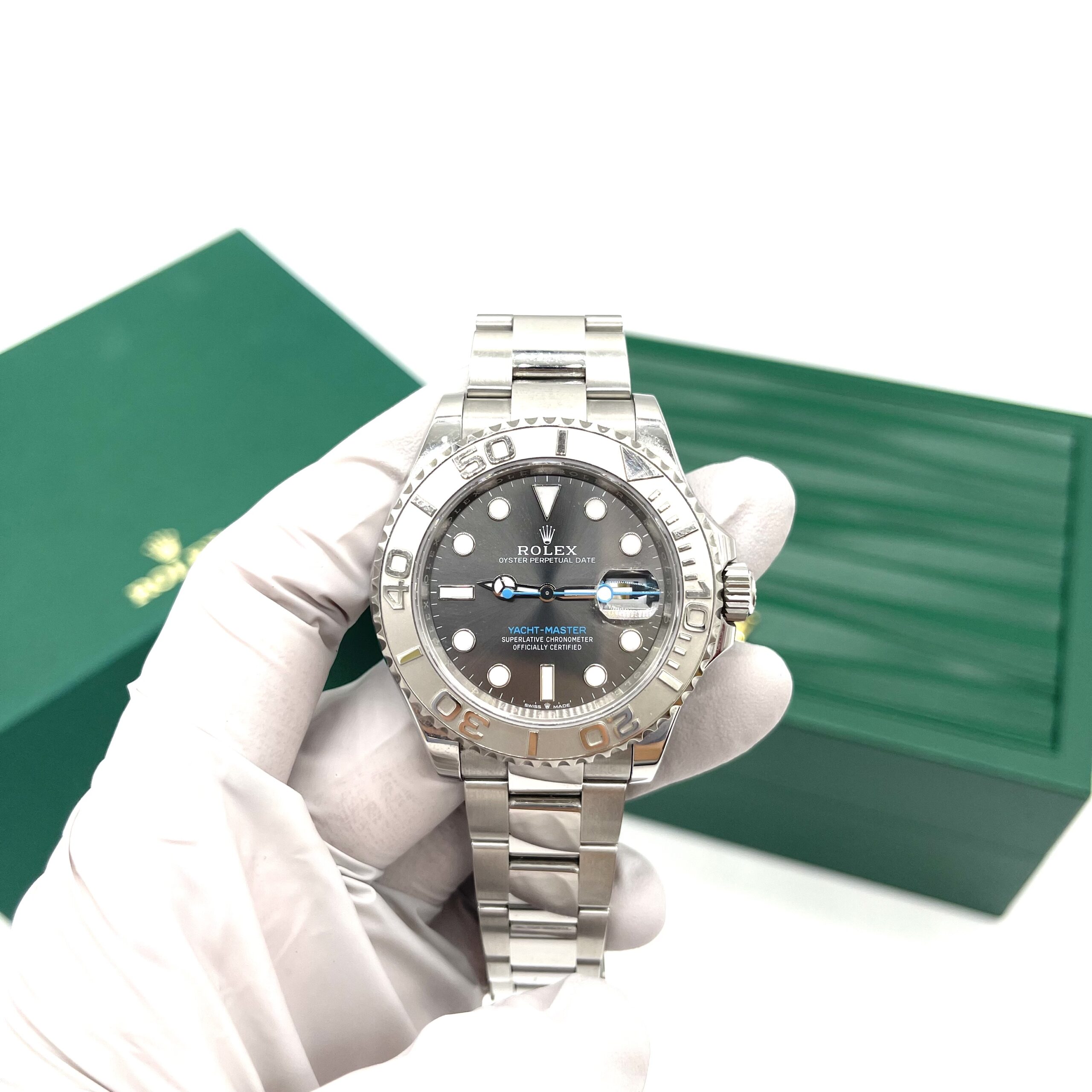 Rolex Yacht-Master 40 Slate Dial Oystersteel & Platinum Ref. 126622 – 2025 Full Set - Image 5