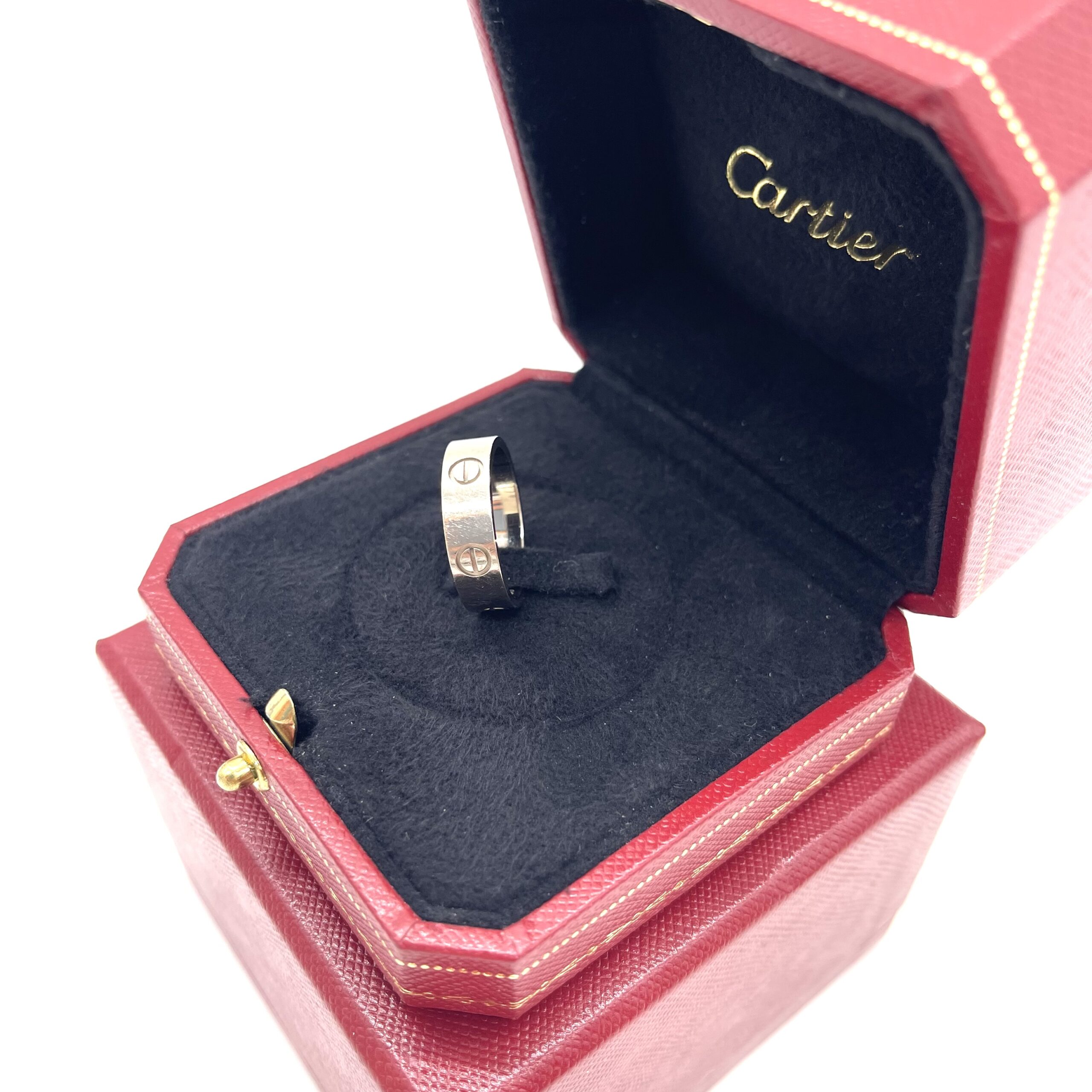 Cartier LOVE Ring Classic Model 18K White Gold Size 55 - Image 2