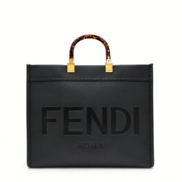 Fendi Sunshine Shopper Tote Black Bag