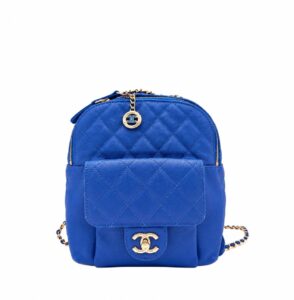 Chanel Caviar Quilted Samll CC Day Backpack Blue
