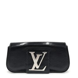 Louis Vuitton Epi Patent Leather Sobe Clutch Black