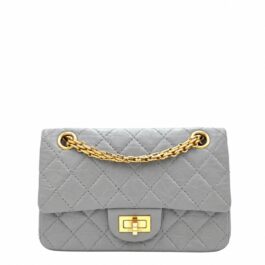 Chanel Aged Calfskin Quilted 2.55 Reissue Mini Flap Grey