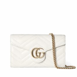 GUCCI GG Marmont Wallet on Chain Cream color