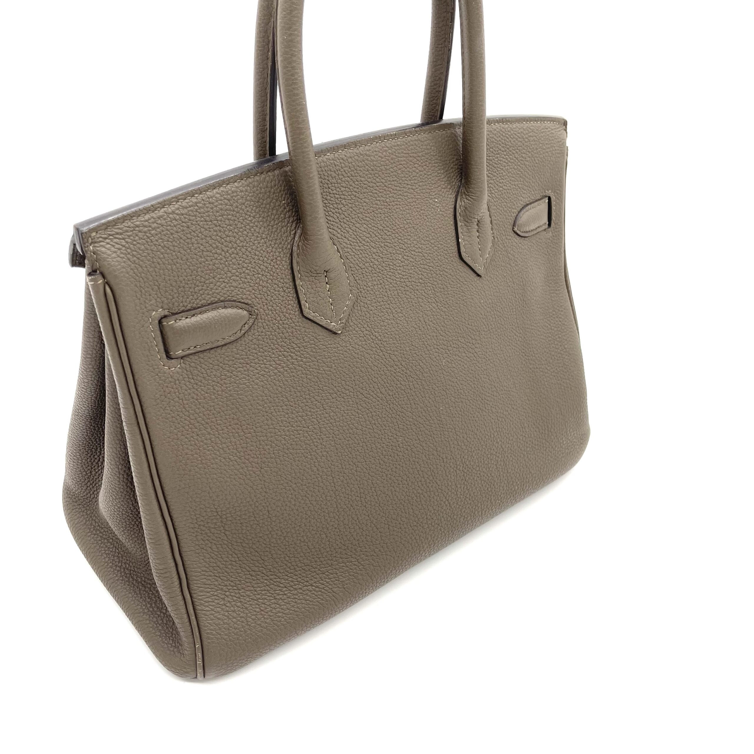 Hermès Birkin 30 Gris Asphalte Togo Leather Palladium Hardware - Image 3