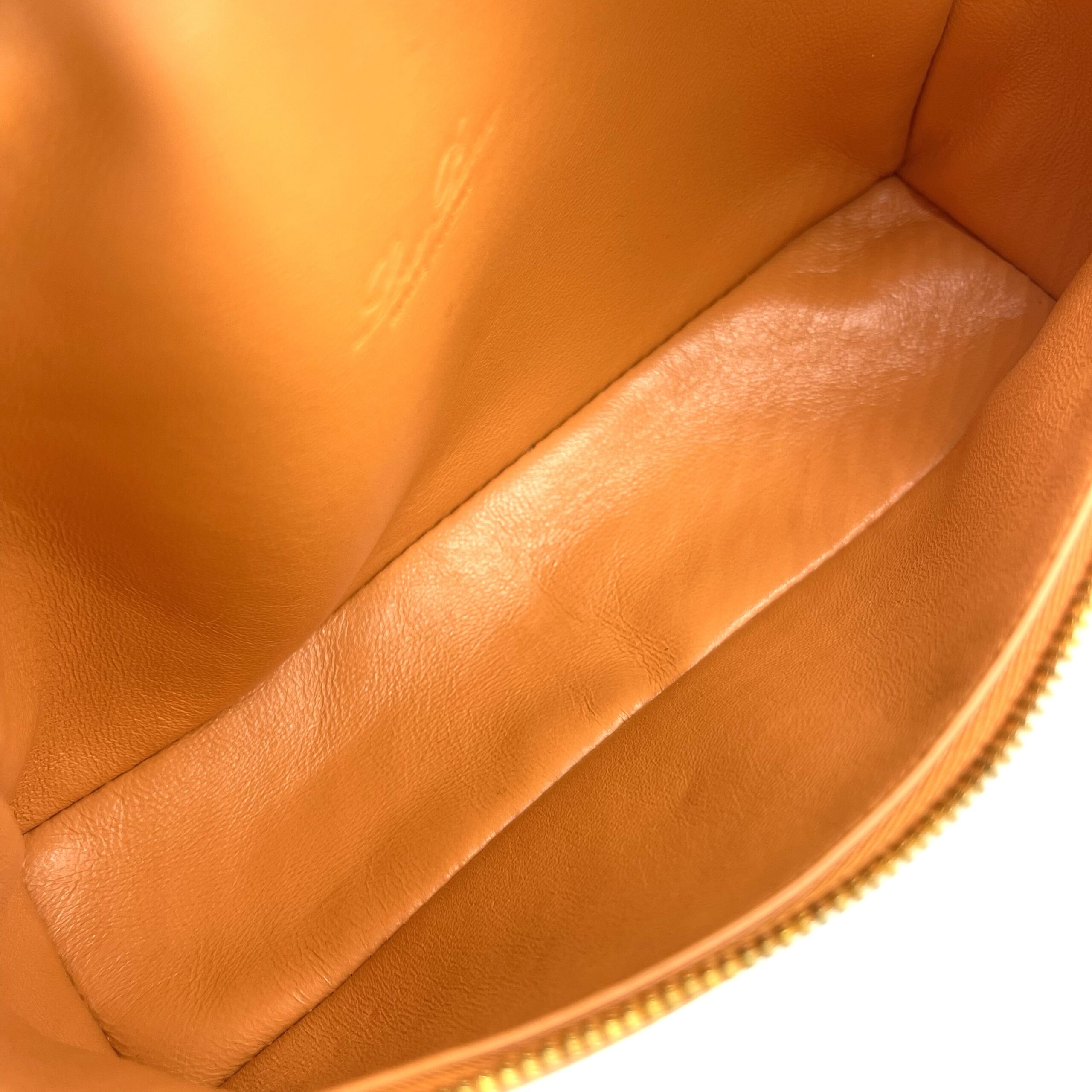Loro Piana Extra Pocket L19 Orange Grained Calfskin Leather Pouch - Image 9