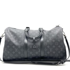 Louis Vuitton Keepall Bandoulière 45 Monogram Eclipse Canvas Travel Duffle Bag