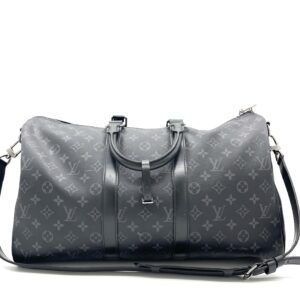 Louis Vuitton Keepall Bandoulière 45 Monogram Eclipse Canvas Travel Duffle Bag