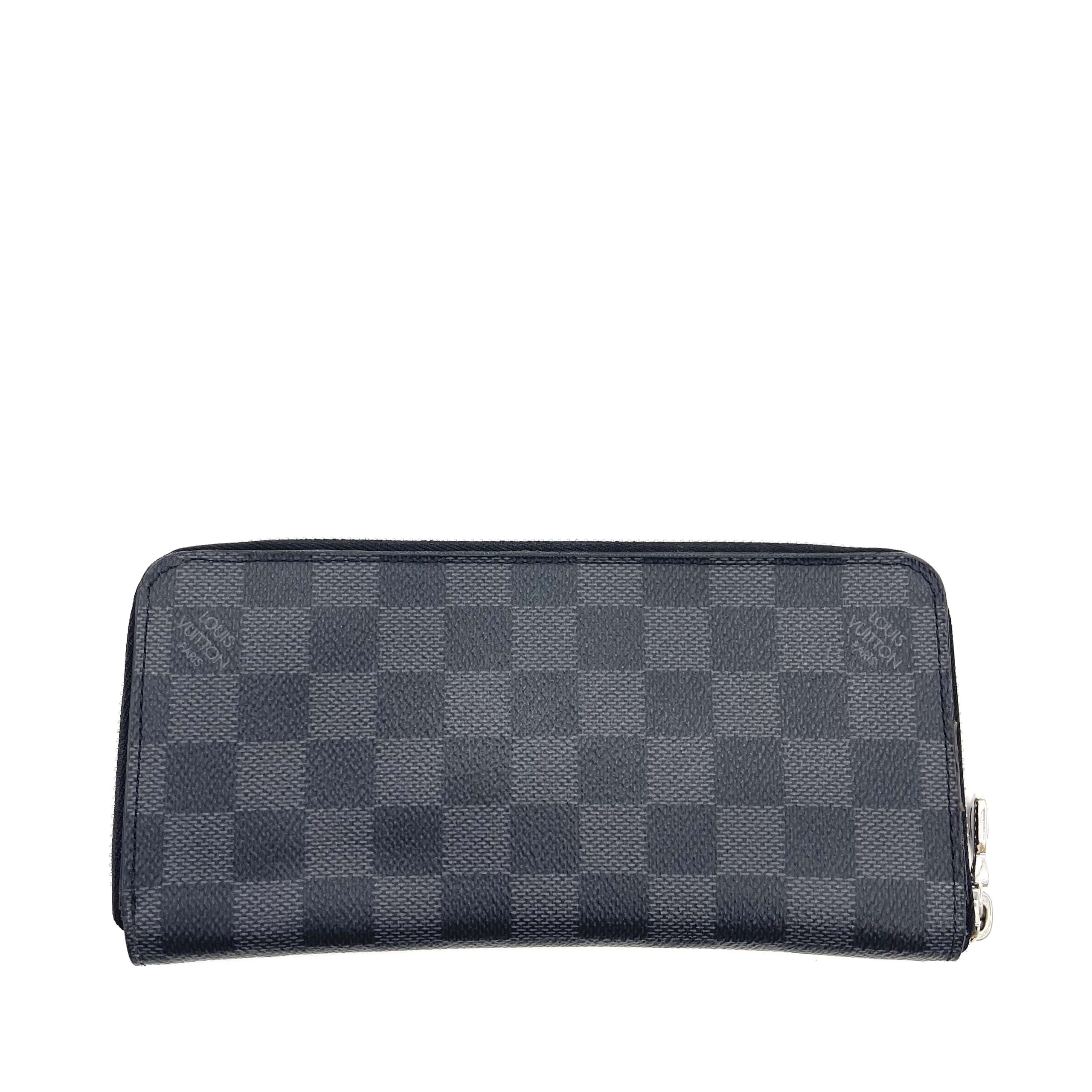 Louis Vuitton Zippy Organizer Wallet Damier Graphite – Black/Gray Checkered Canvas