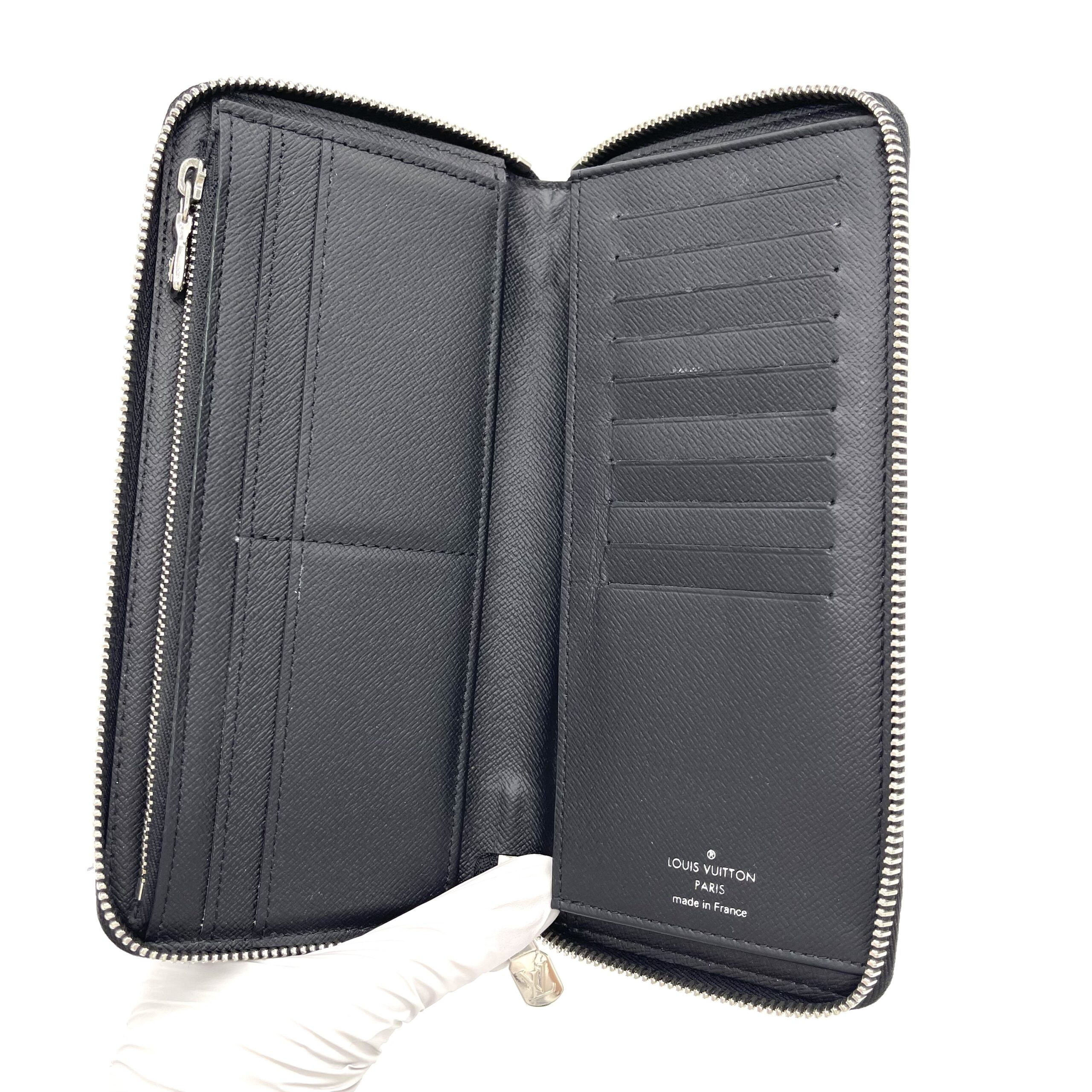 Louis Vuitton Zippy Organizer Wallet Damier Graphite – Black/Gray Checkered Canvas - Image 3