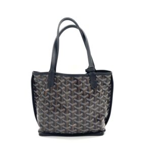 Goyard Mini Anjou Reversible Tote in Black Goyardine Canvas