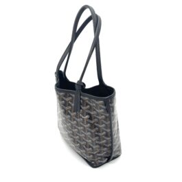 Goyard Mini Anjou Reversible Tote in Black Goyardine Canvas