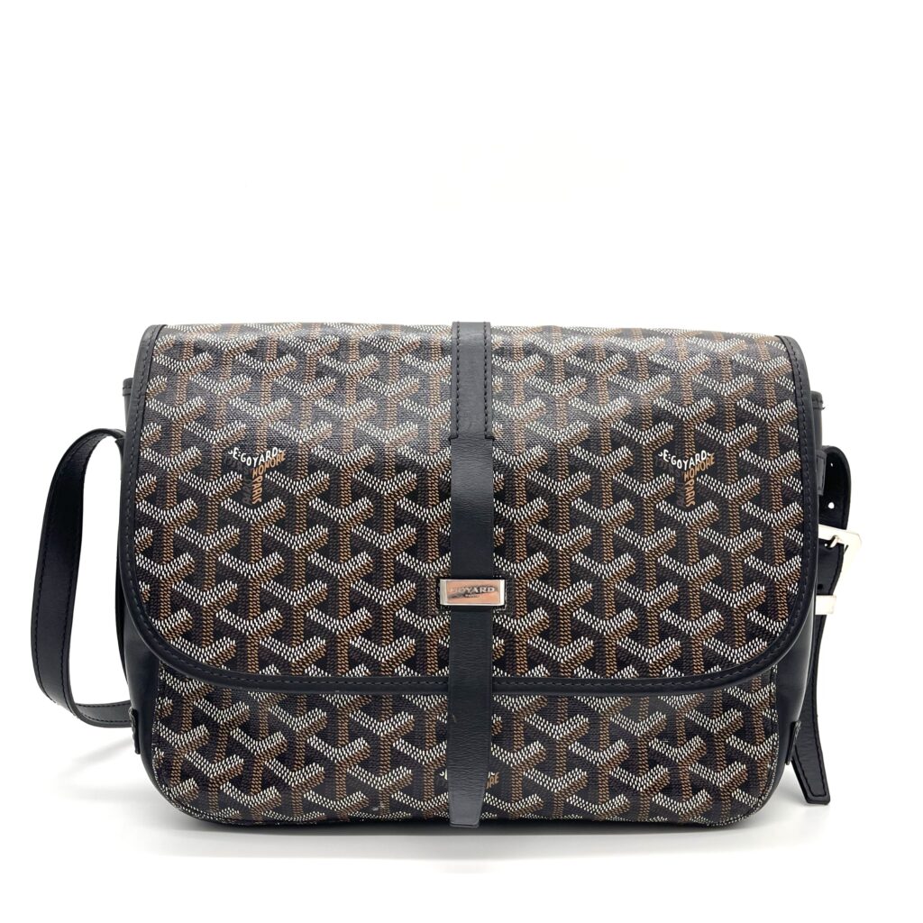 Goyard Goyardine Belvedere II MM Messenger Bag in Black