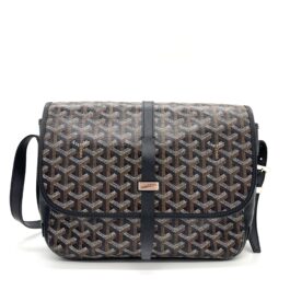 Goyard Goyardine Belvedere II MM Messenger Bag in Black