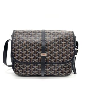 Goyard Goyardine Belvedere II MM Messenger Bag in Black
