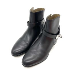 Hermès Neo Ankle Boots Black Leather 37
