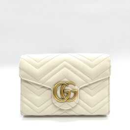 GUCCI GG Marmont Wallet on Chain Cream color