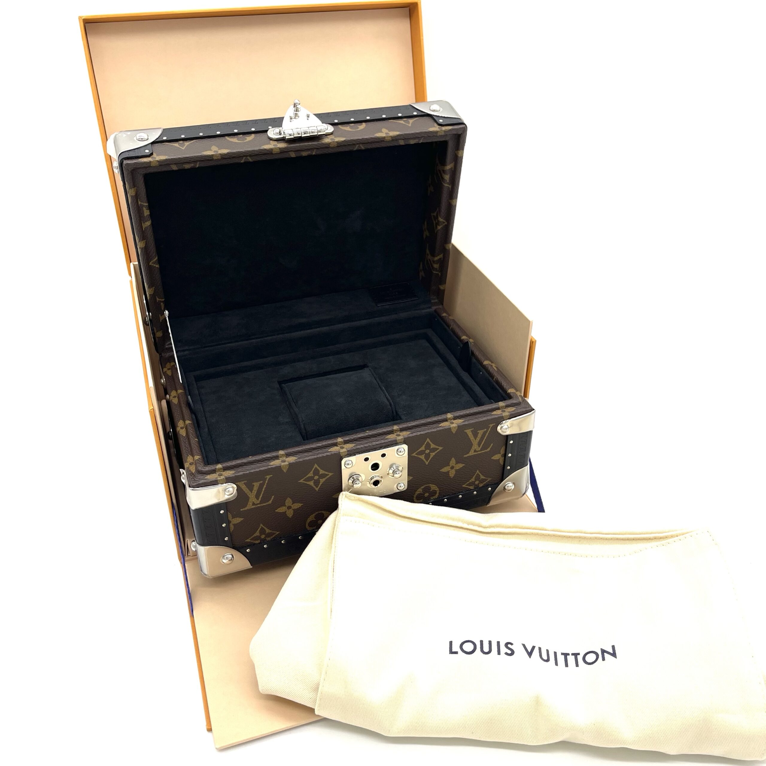 Louis Vuitton Monogram Coffret Watch Case Black - Image 8