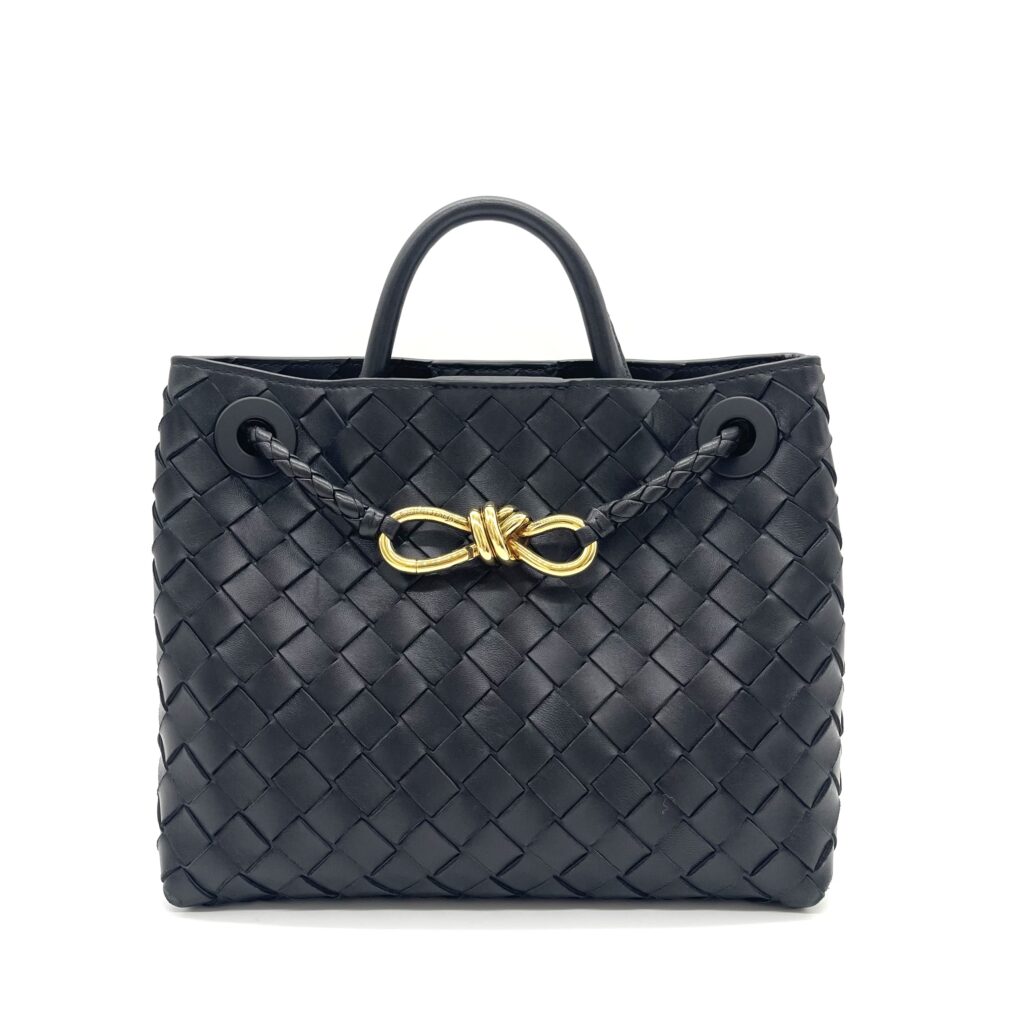 Bottega Veneta Nappa Intrecciato Small Andiamo Shoulder Bag – Black