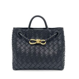 Bottega Veneta Nappa Intrecciato Small Andiamo Shoulder Bag – Black