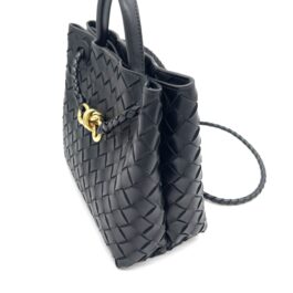 Bottega Veneta Nappa Intrecciato Small Andiamo Shoulder Bag – Black