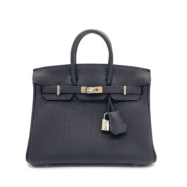 Hermès Birkin 25 Togo Black Silver Hardware