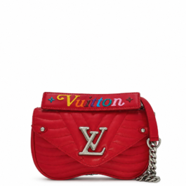 Louis Vuitton Calfskin New Wave Chain PM Scarlet