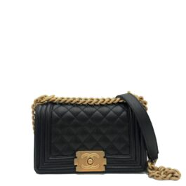 Chanel Boy Flap Bag Quilted Caviar Small