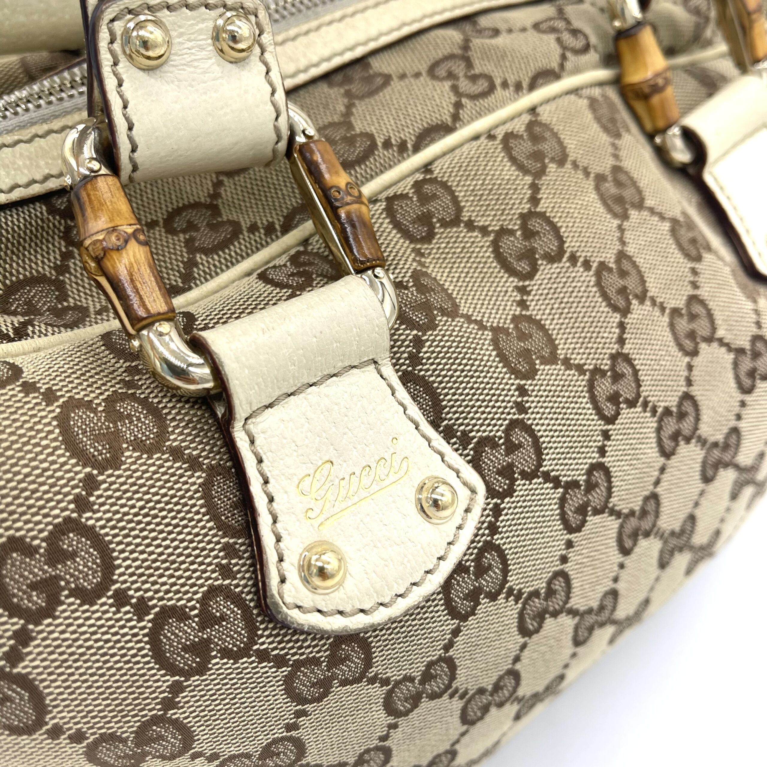 Gucci GG Canvas Bamboo Handle Boston Bag photo 4 of 4