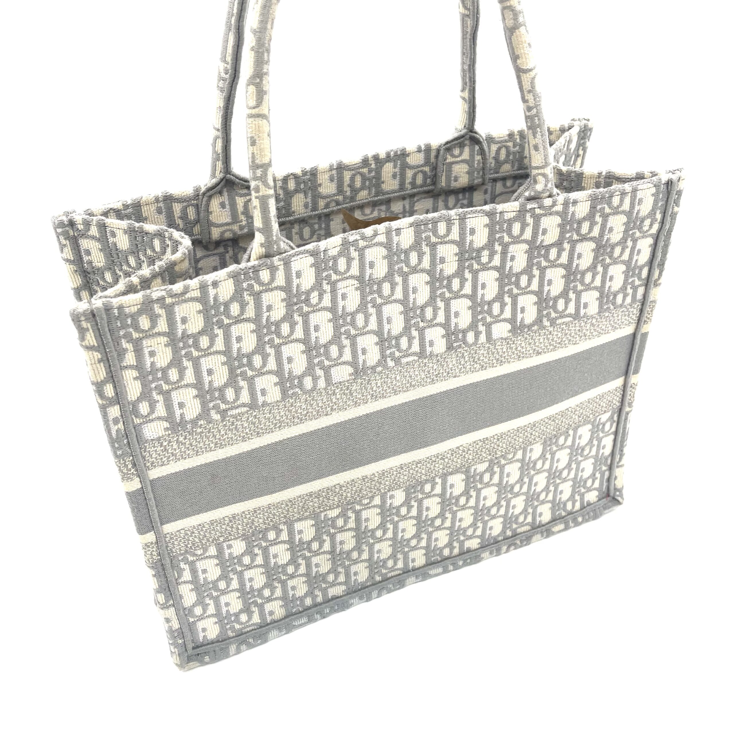 Christian Dior Book Tote Medium Gray Dior Oblique Embroidery photo 5 of 5
