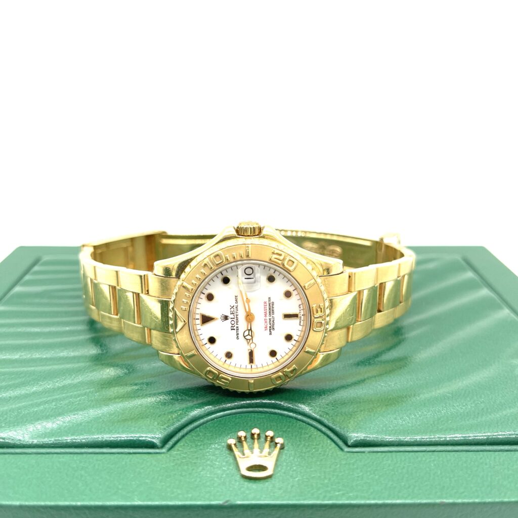 Rolex Yacht-Master 18K Yellow Gold White Dial Automatic 35mm